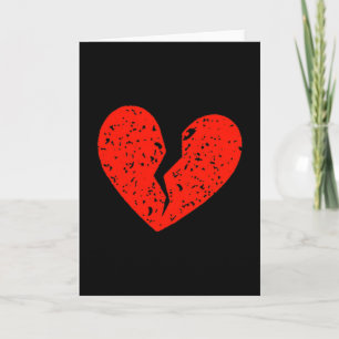 Broken Heart Heartbreak Anti-love Left Chest Valen Card