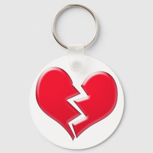 Broken heart keychain