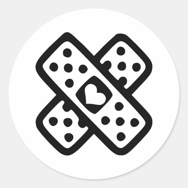 Broken heart - Love Classic Round Sticker (Front)