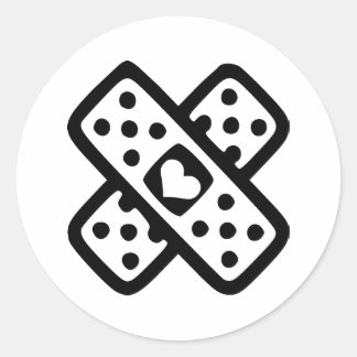 Broken heart - Love Classic Round Sticker