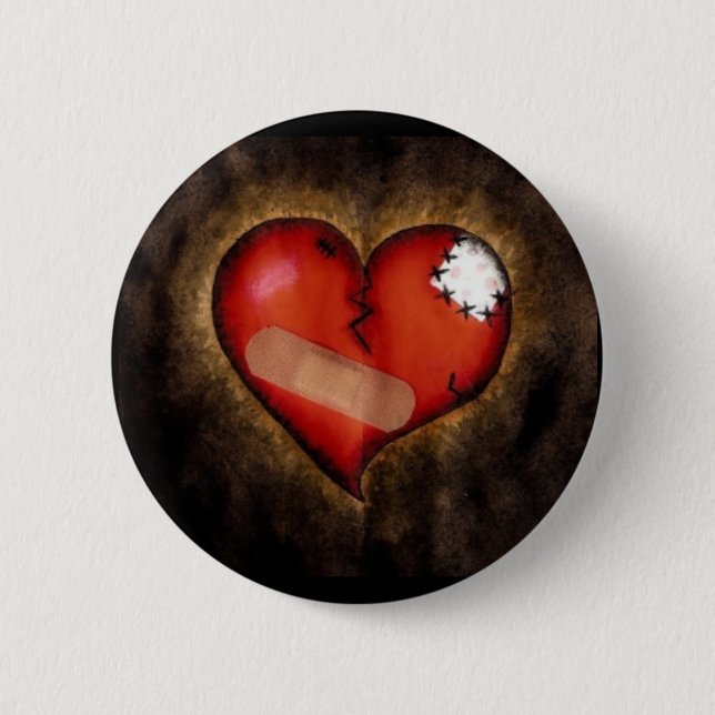 Broken Heart/Mending Heart-button Pinback Button (Front)