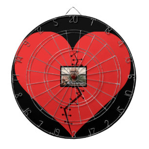Broken Heart photo personalization divorce gift Dart Board