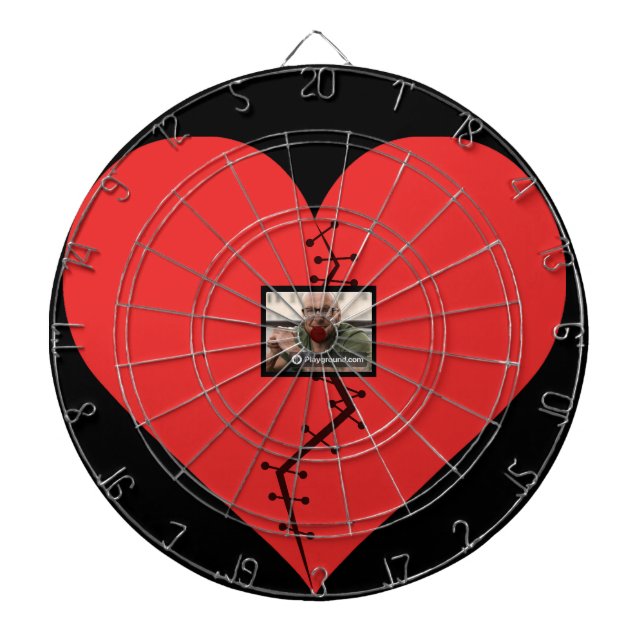 Broken Heart photo personalization divorce gift Dart Board (Front)
