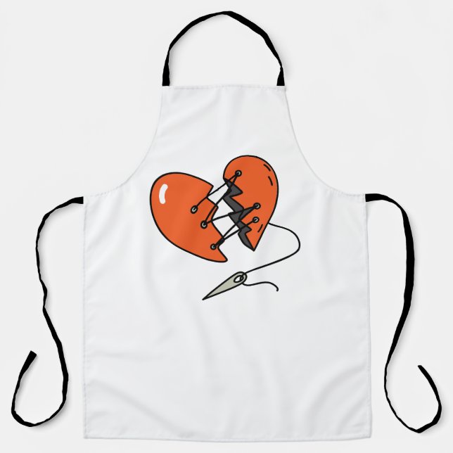 Broken Heart Red Apron (Front)