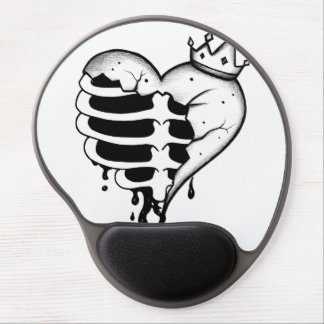 Broken Heart Rib Cage Crown Mouse Pad