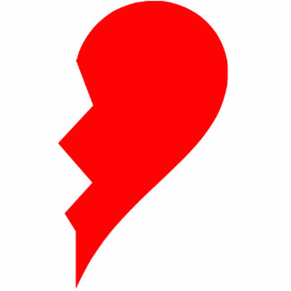 Broken heart right piece (find the other half) statuette