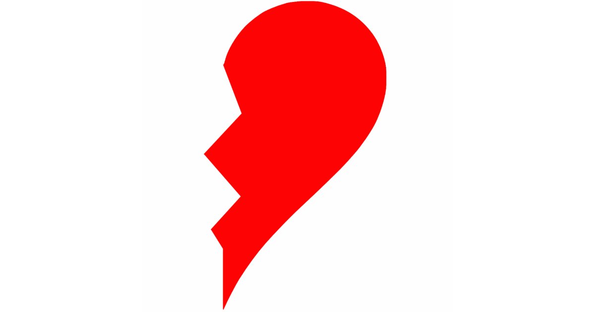 Broken Heart Right Piece Find The Other Half Statuette Zazzle Com