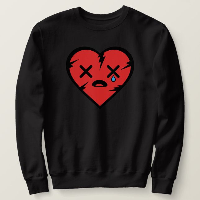 Broken heart sweatshirt (Design Front)