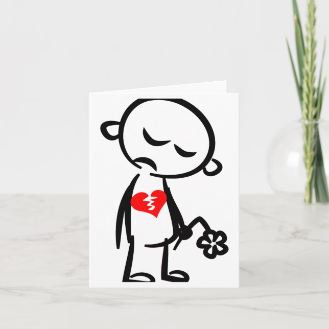 Broken Heart Valentine  Card (Front)