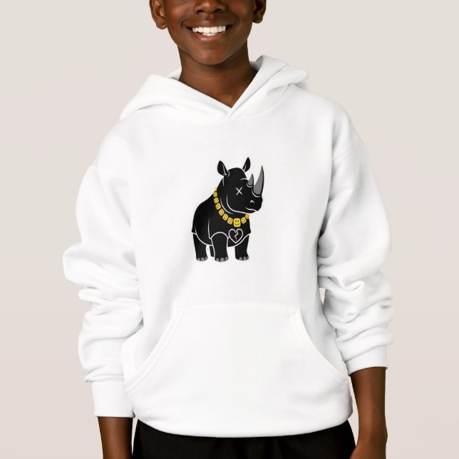 Broken Hearted Boss Rhino Hoodie (Front)