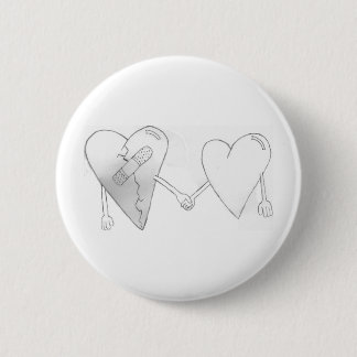 broken hearts do mend pinback button