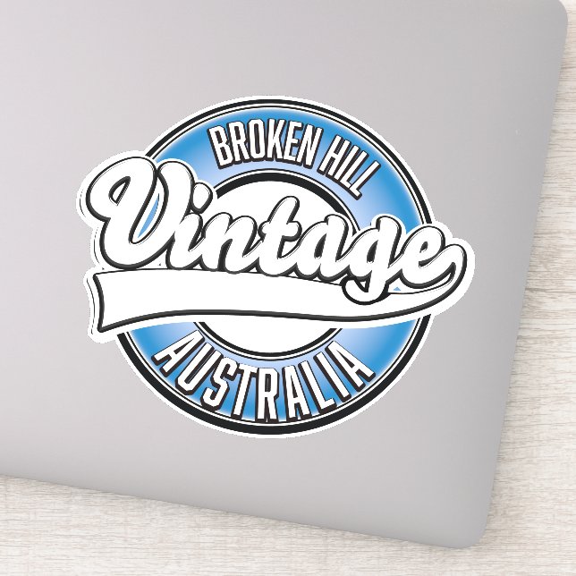 Broken Hill australia vintage style logo. Sticker (Detail)