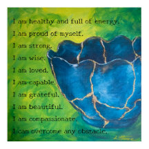 "Broken into Beauty" Affirmation Poster (Matte)