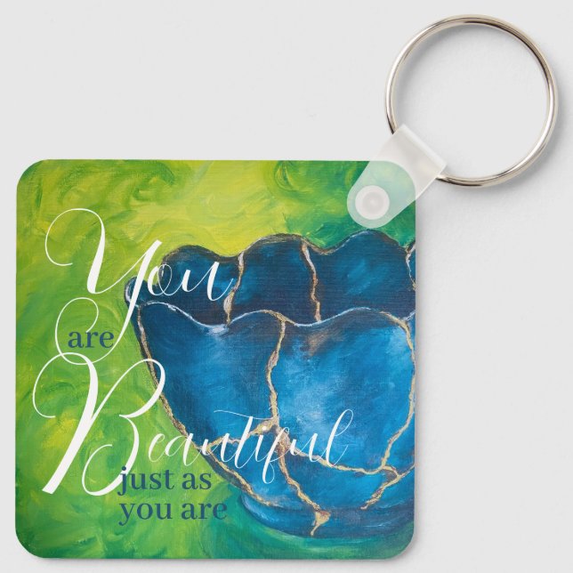 "Broken into Beauty" Keychain (Back)