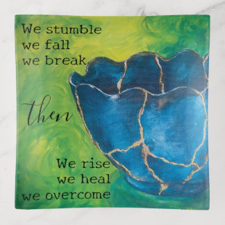 Broken into Beauty: Uplifting Message Trinket Tray