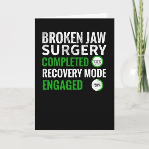 Broken Jaw Fracture Surgery Recovery Gift Card