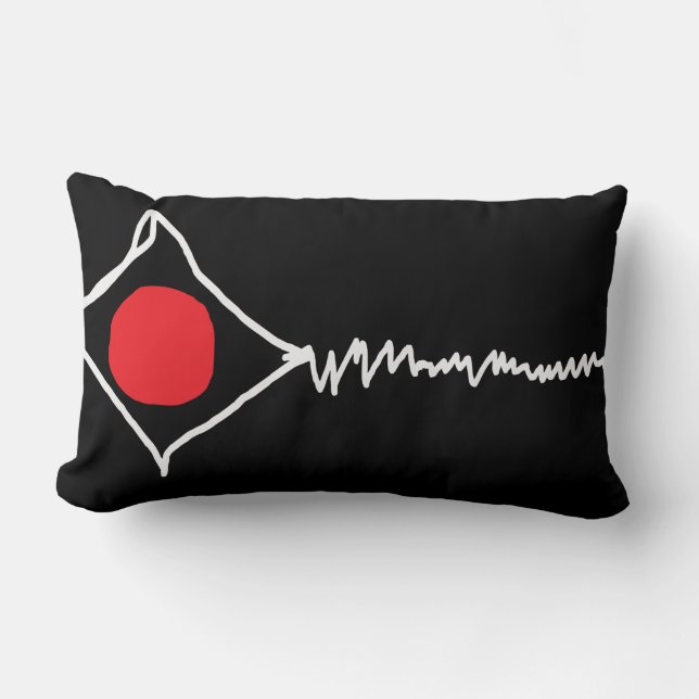 "Broken Kite" Black Accent Pillow (Front)