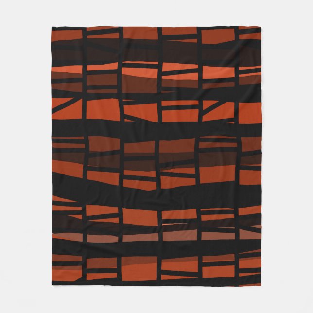 Broken Lava Grid Fleece Blanket (Front)