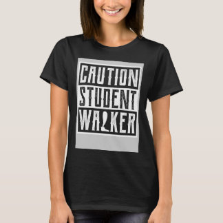 Broken Leg Amputee Get Well Soon Caution Student W T-Shirt