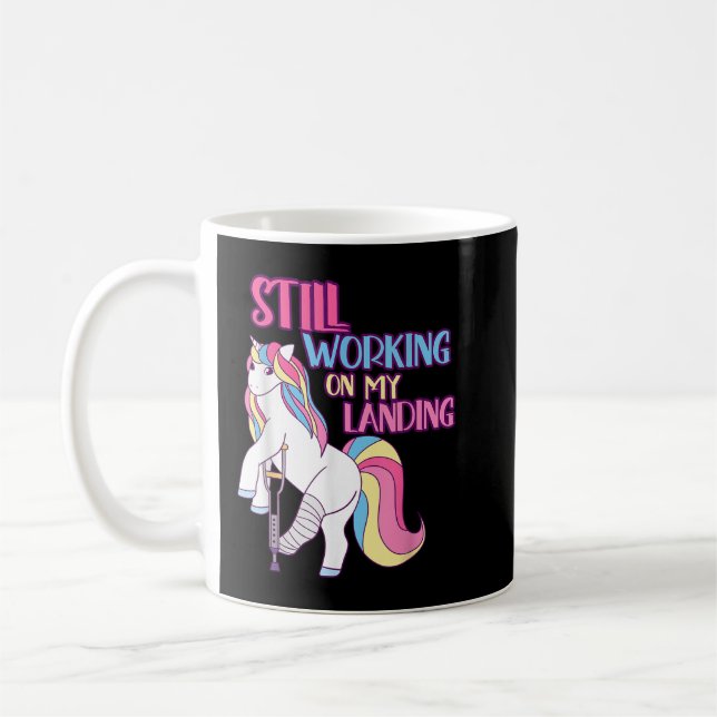 Broken Leg Gifts For Kids Unicorn Get Well Coffee Mug (Left)