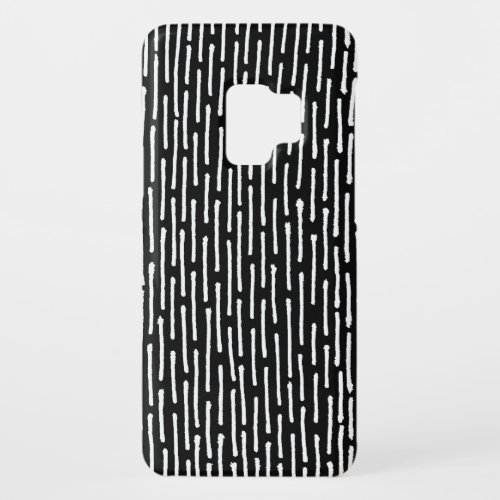 Broken Lines _ White on Black Case_Mate Samsung Galaxy S9 Case