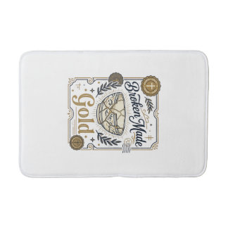 Broken Made Gold Jesus Kintsugi Broken Pottery Chr Bath Mat