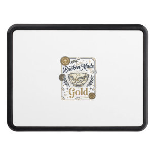 Broken Made Gold Jesus Kintsugi Broken Pottery Chr Hitch Cover