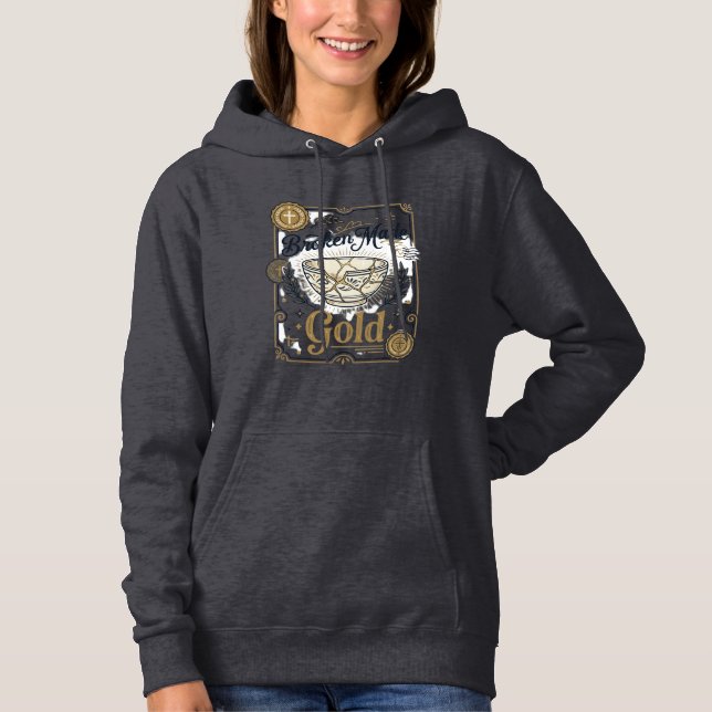 Broken Made Gold Jesus Kintsugi Broken Pottery Chr Hoodie (Front)