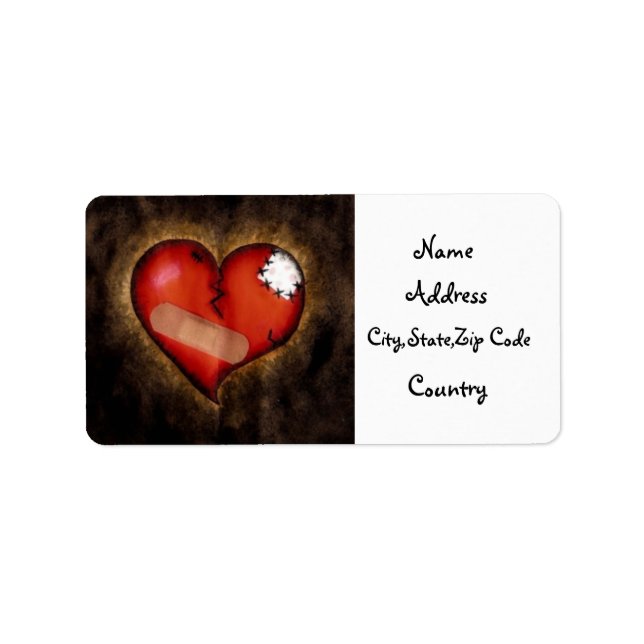 Broken/Mending Heart-address label (Front)