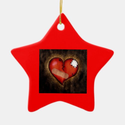 BrokenMending Heart_ornament Ceramic Ornament