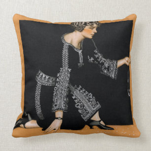 Broken Pearl Necklace Throw Pillow