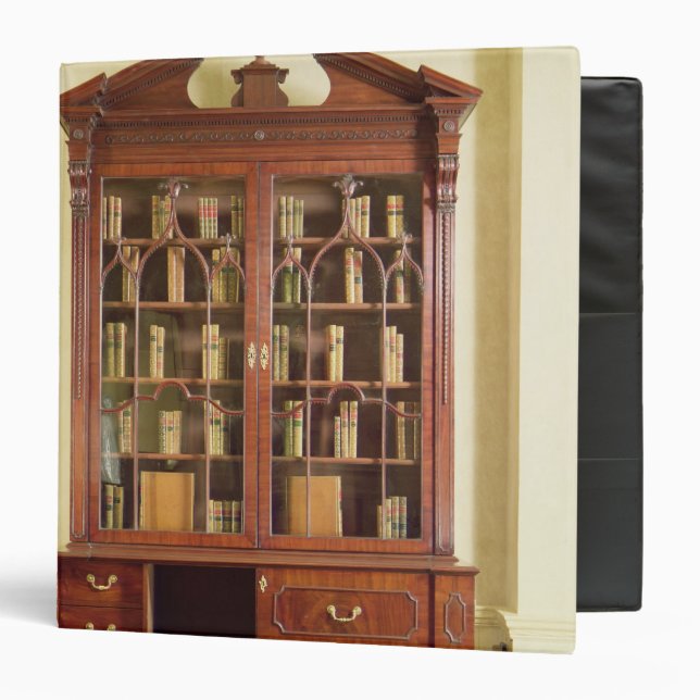 Broken pedimented bureau bookcase 3 ring binder (Front/Inside)
