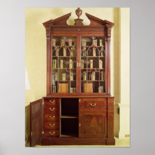 Broken pedimented bureau bookcase poster