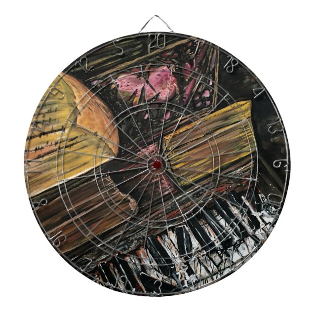 Broken Piano Dart Board (Front)