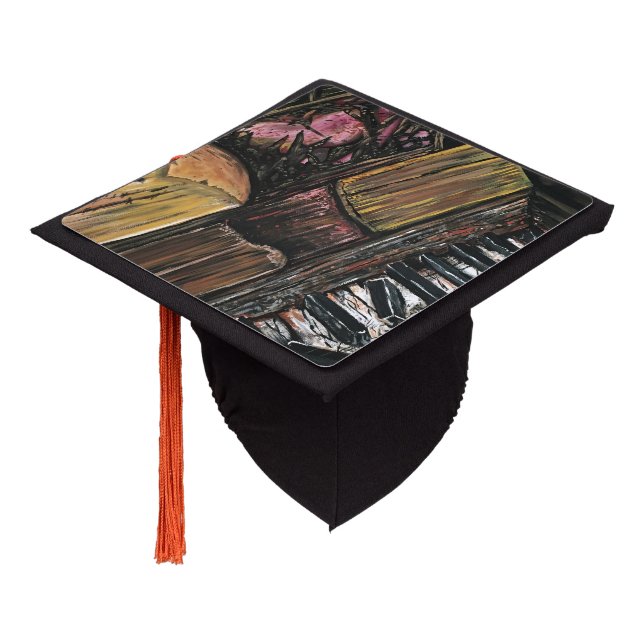 Broken Piano  Graduation Cap Topper (Angled)