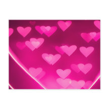 Broken Pink Hearts Postcard