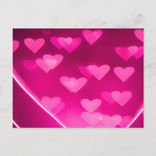 Broken Pink Hearts  Postcard (Front)