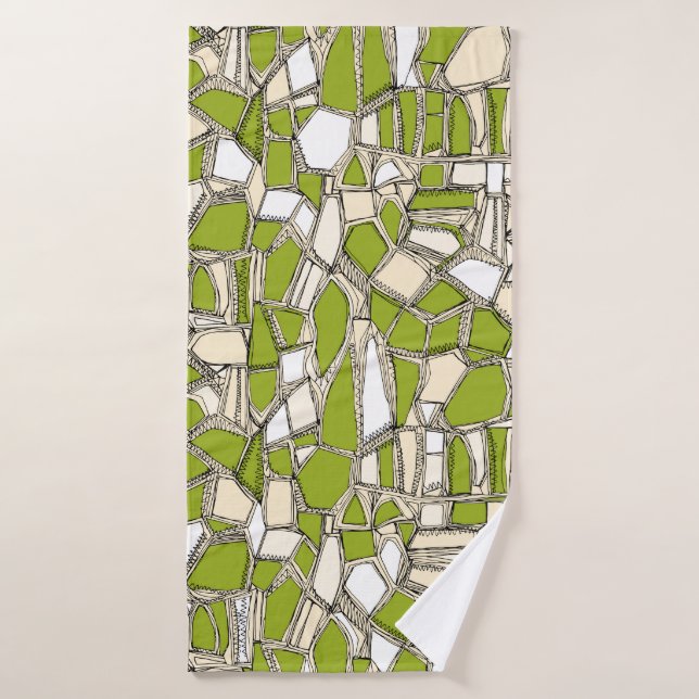 BROKEN POP citron Bath Towel (Bath Towel)