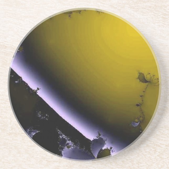 Broken Purple and Yellow Coaster (Front)