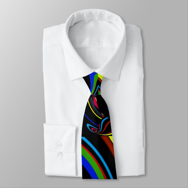 broken rainbow neck tie (Tied)