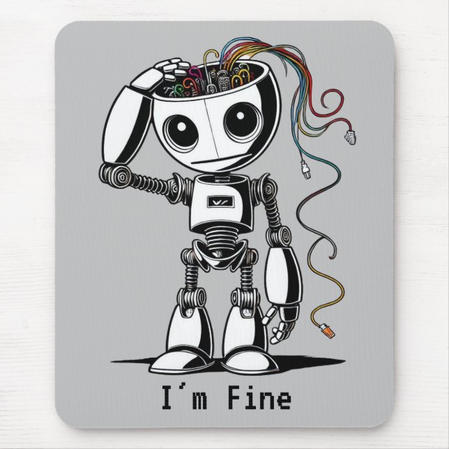 Broken Robot – I’m Fine Mouse Pad (Front)