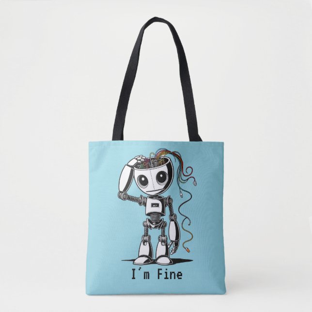 Broken Robot – I’m Fine Tote Bag (Front)