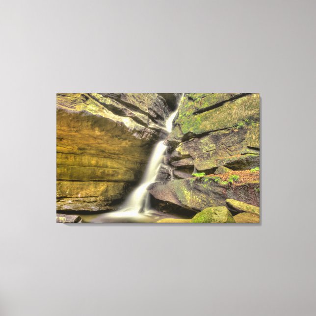 Broken Rock Falls, Old Man's Cave, Hocking Hills Canvas Print (Front)