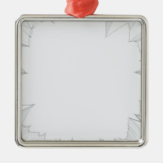 Broken Shattered Glass Metal Ornament