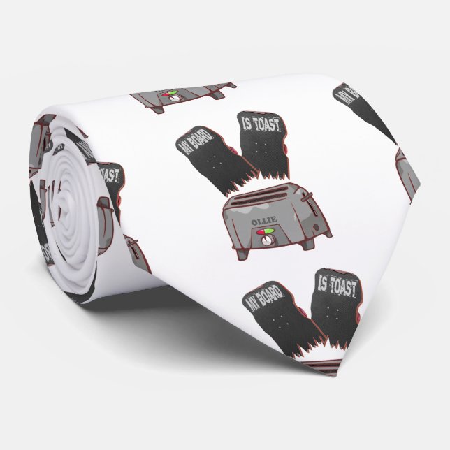 Broken Skateboard Neck Tie (Rolled)