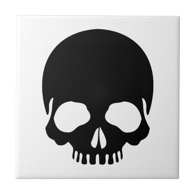 broken skull ceramic tile (Front)