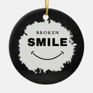 Broken Smile - Emotional Aesthetic Ceramic Ornamen Ceramic Ornament