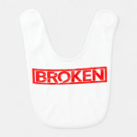 Broken Stamp Baby Bib