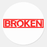 Broken Stamp Classic Round Sticker