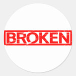 Broken Stamp Classic Round Sticker
